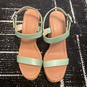 Mint green Kate Spade wedges